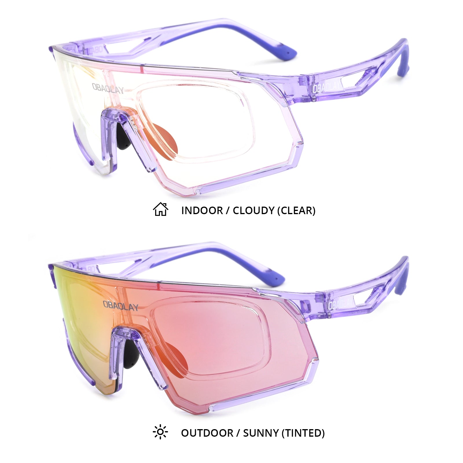 Simone Photochromic Prescription Cycling Sports Glasses