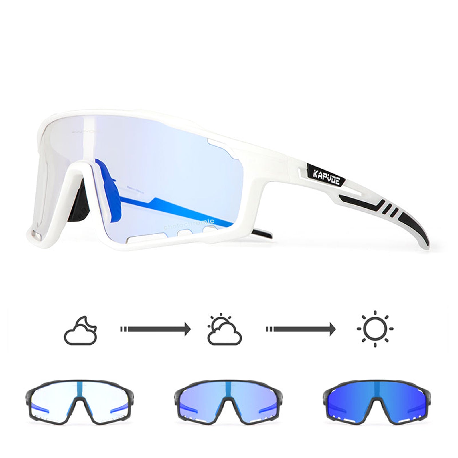 KAPVOE Prescription Photochromic Cycling Sports Glasses X76