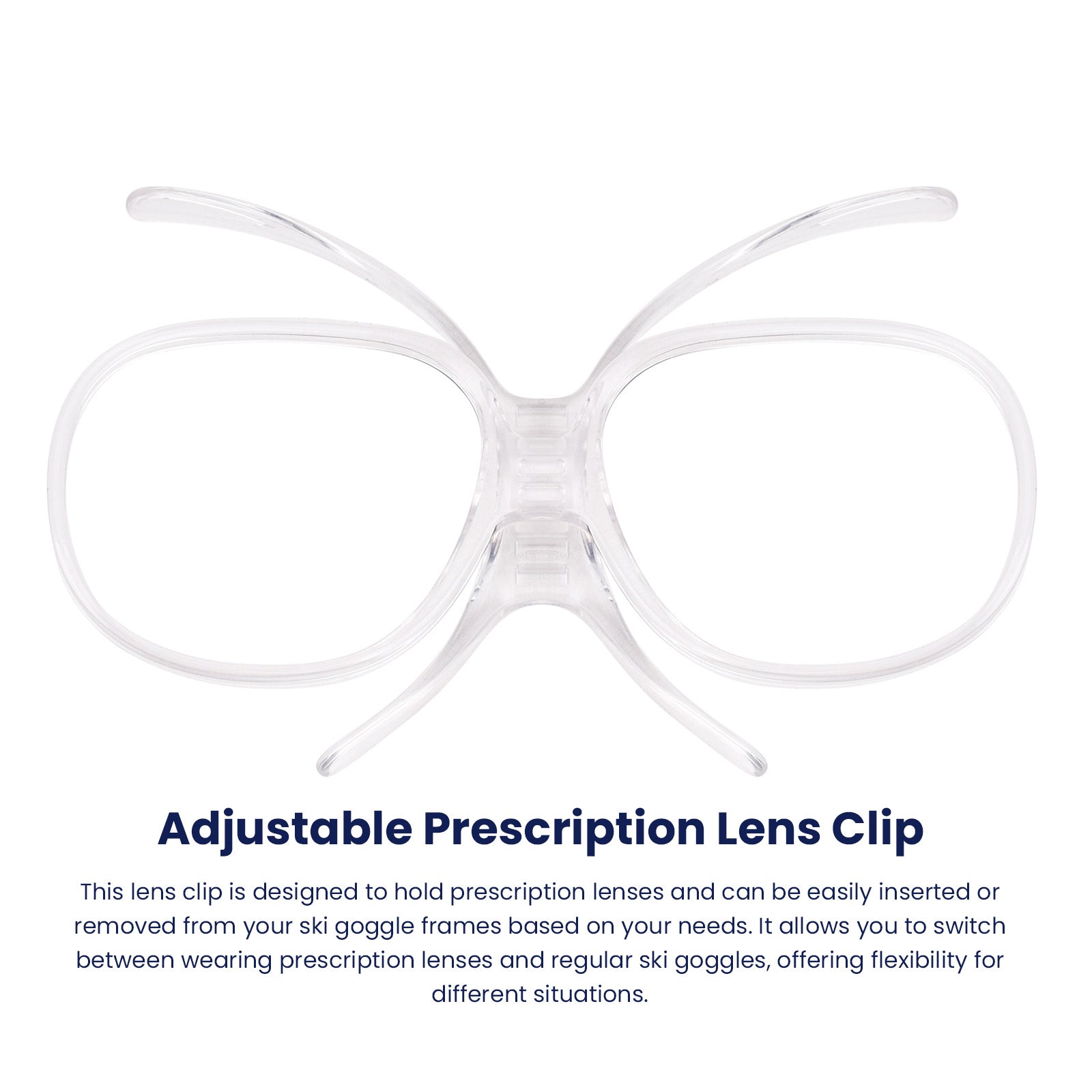 Alyson Prescription Snowboard Goggles Adjustable Lens Clip