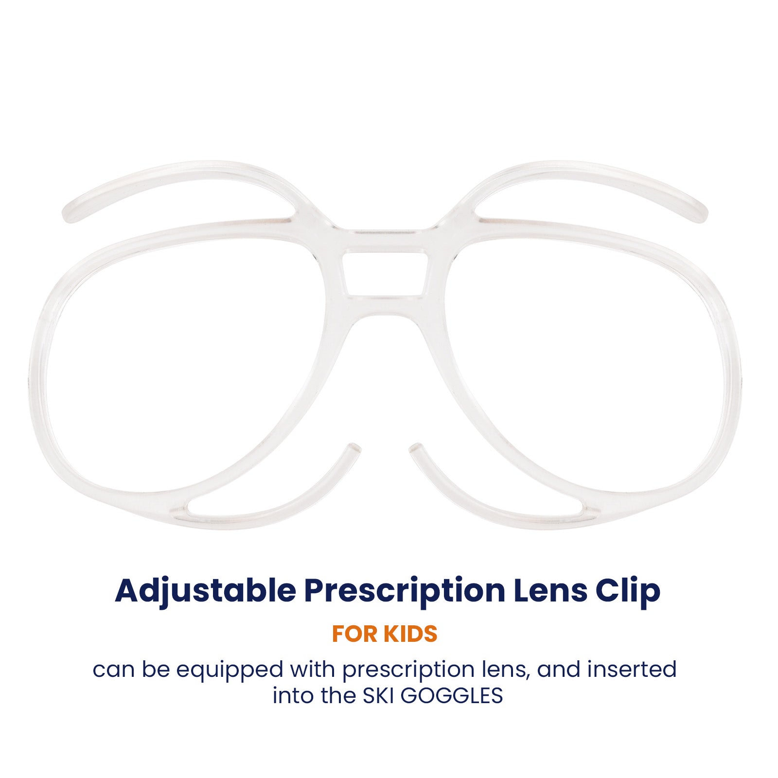 Miles Kids Prescription Snowboard Goggles Adjustable Lens Clip